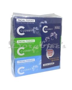 CLERBY FACE TISSUE 200 PULLS 2PLY 3 IN1