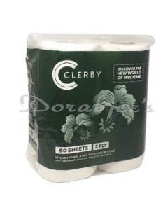 CLERBY KITCHEN TOWEL 60 SHEETS 2PLY  4R