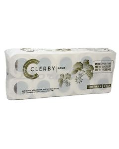 CLERBY GOLD BATHROOM ROLL 160S 3P 10R