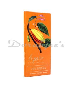 LE PURE CHOCOLATIER 40%GHANA 70G  SINGLE ORIGIN BAR