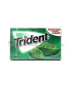 TRIDENT SUGAR FREE  SPEARMINT GUM 14 S