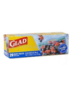 GLAD ZIPPER FREEZER BAG 20S BIG