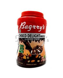 BAGRRYS CHOCO DELITE MUESLI ALMOND RAISINS JAR1