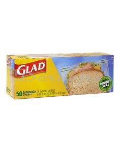 GLAD SANDWICH ZIPPER BAGS 50S