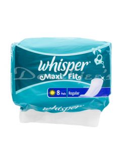 WHISPER MAXI FIT REGULAR SANITARY PADS 8S