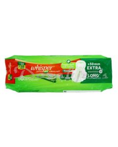 WHISPER CHOICE ALOE VERA SANITARY PAD XL6S