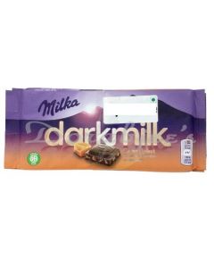 MILKA DARKMILK CARAMEL SALT CHOCOLATE 85