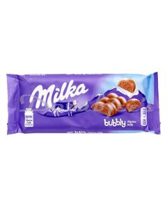 MILKA BUBBLY ALPINE MILK CHOCOLATE 90G