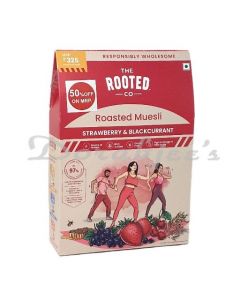 THE ROOTED CO - ROASTED MUESLI - STRAWBERRIES & BLACKCURRANT 400G