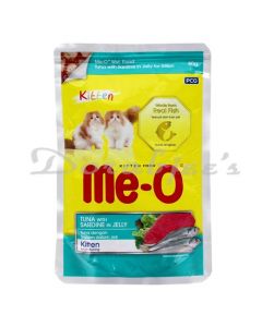 ME O KITTEN FOOD TUNA & SARDINE IN JELLY 80G