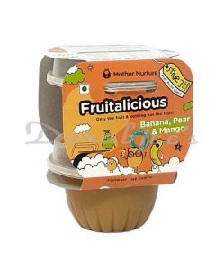 MOTHER NURTURE | FRUITALICIOUS - BANANA, PEAR AND MANGO PUREE - STAGE 3 - BABY FOOD 240GM