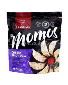 PRASUMA MOMOS - CHEESY SPICY VEG (FROZEN) 24PCS