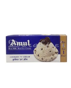 AMUL ICE CREAM COOKIES N CREAM 750ML