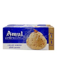 AMUL ICE CREAM CREAMY ALMOND 750ML