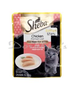 SHEBA CAT FOOD KITTEN CHICKEN 24X70G-O