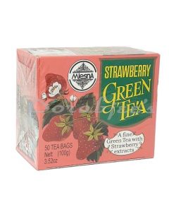 MLESNA STRAWBERRY GREEN TEA BAG100