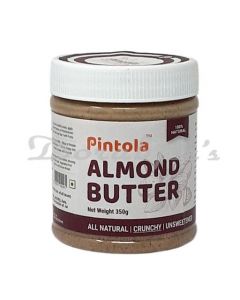 PINTOLA UNSWEETENED CRUNCHY ALMOND BUTTER 350G