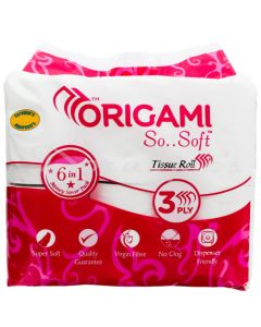 ORIGAMI SO SOFT TOILET TISSUE ROLL 6*1 100G