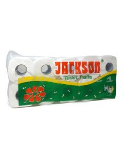 JACKSON TOILET TISSUE ROLLS WHITE PACK OF 10