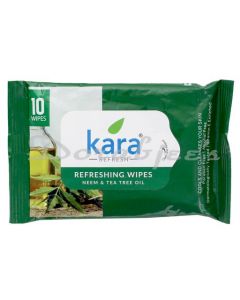 KARA NEEM TEA TREE OIL WET WIPES 10