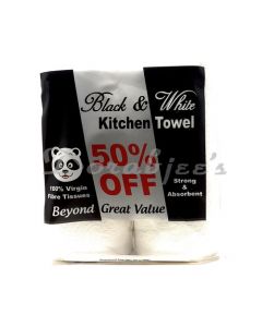 BLACK & WHITE KITCHEN TOWEL 4S