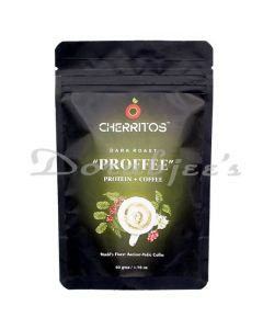 CHERRITOS DARK ROAST - PROFFEE, PROTEIN + COFFEE, INSTANT COFFEE, NO PRESERVATIVES, 50 GMS