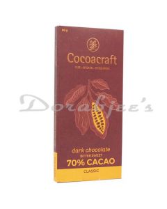 COCOACRAFT 70% COCOA BITTER SWEET DARK CHOCOLATE COUVERTURE 80G