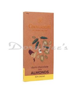 COCOACRAFT DARK CHOCOLATE WITH ROASTED ALMONDS 80G