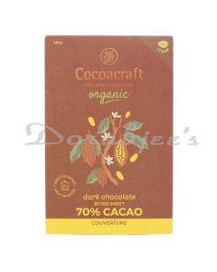 COCOACRAFT ORGANIC 70% BITTER SWEET DARK CHOCOLATE COUVERTURE 210G