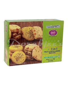 KARACHI BAKERY 2IN1 FRUIT + PISTA ALMOND BISCUITS 400G