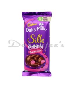 CADBURY CHOCOLATE DAIRY MILK SILK BUBBLY BUBBLE GUM 120G