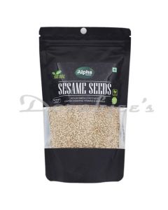 ALPHAFOODS NATURAL RAW UNHULLED SESAME SEEDS GLUTEN FRESS - 200 GMS