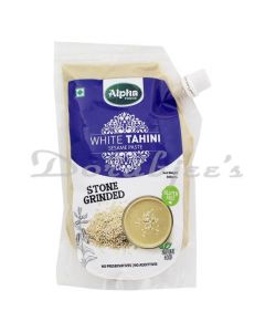 ALPHAFOODS NATURAL TAHINI PASTE  WITH SPOUT PACKAGING WITH NO ADDITIVES - 500 GMS