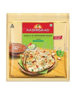 AASHIRVAAD READY TO COOK GARLIC & CORIANDER NAAN400GM