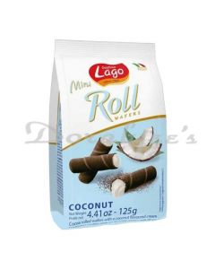 LAGO MINI ROLL WAFERS - COCONUT 125G