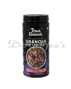 TRUE ELEMENTS BAKED GRANOLA ALMONDS AND DARK CHOCOLATE 450GM