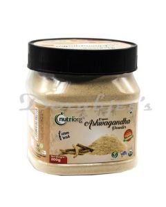 NUTRIORG CERTIFIED ORGANIC ASHWAGANDHA POWDER 200G