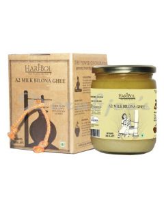 HARIBOL BILONA GHEE IS MADE FROM AHIMSA A2 MILK THROUGH THE TRADITIONAL CHURNING PROCESS.