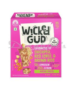 WICKEDGUD AMORI PASTA 450GM MADE WITH CHICKPEA, RED LENTIL & BROWN RICE.