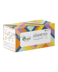 ORTEAS ASSORTED GREEN TEA BOX . ORIGINAL DARJEELING GREEN TEA. NO OILS, NO EXTRACTS. 20 TEA BAGS.40G