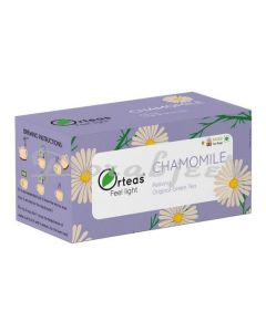 ORTEAS RELIEVING CHAMOMILE GREEN TEA, FRESH CHAMOMILE FLOWERS. 20 TEA BAGS.40G