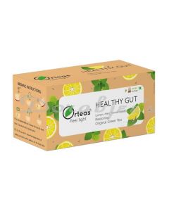 ORTEAS RESTORING HEALTHY GUT GREEN TEA , WHOLE LEAF, FRESH MINT LEAVES, LEMON AND FENNEL SEEDS. 50G