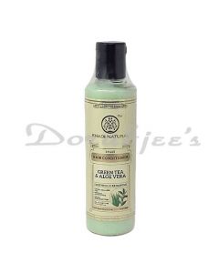 KHADI GREEN TEA & ALOE VERA SOOTHING & RENEWING HAIR CONDITIONER 210ML