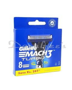 GILLETTE MACH 3 TURBO SHAVING BLADE 8S