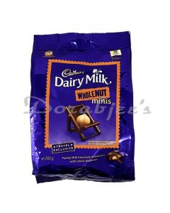 CADBURY CHOCOLATE WHOLE NUT MINIS BAG 200G