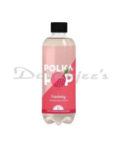 POLKA POP CRANBERRY SPARKLING WATER | SPARKLING WATER WITH 0 SUGAR, 0 SWEETNERS, 0 CALORIES.