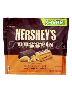 HERSHEYS NUGGETS MILK CHOCOLATE WITH TOFFEE ALMONDS 289G