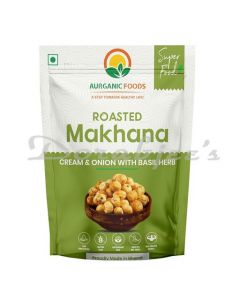 AURGANIC FOODS CREAM & ONION MAKHANA 80GM