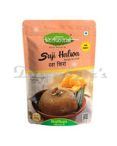 KITCHENTIAL SUJI HALWA WITH JAGGERY,INSTANT,READY TO COOK MIX,200GM