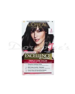 LOREAL EXCELLENCE HAIR CREAM DARKEST BROWN 3